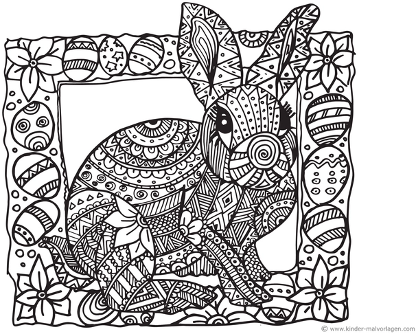 osterhase-mit-ostereiern-und-blumen-malen