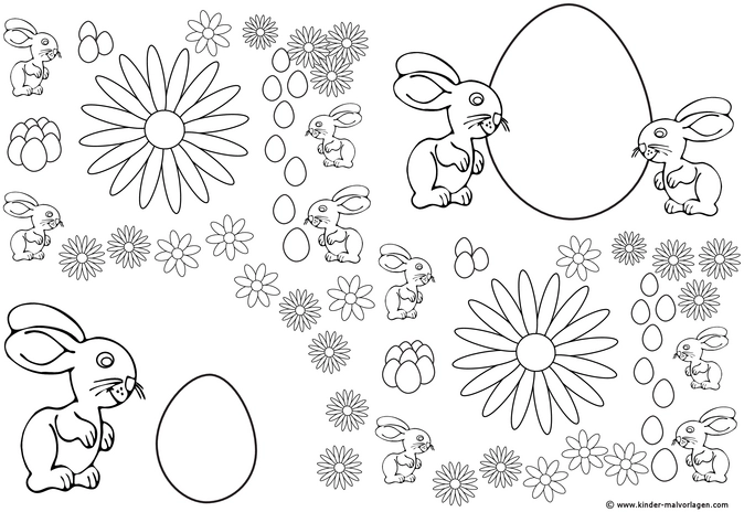 osterhasen-eier-blumen-malvorlage