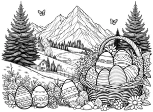 osterlandschaft-mit-eiern-und-blumen