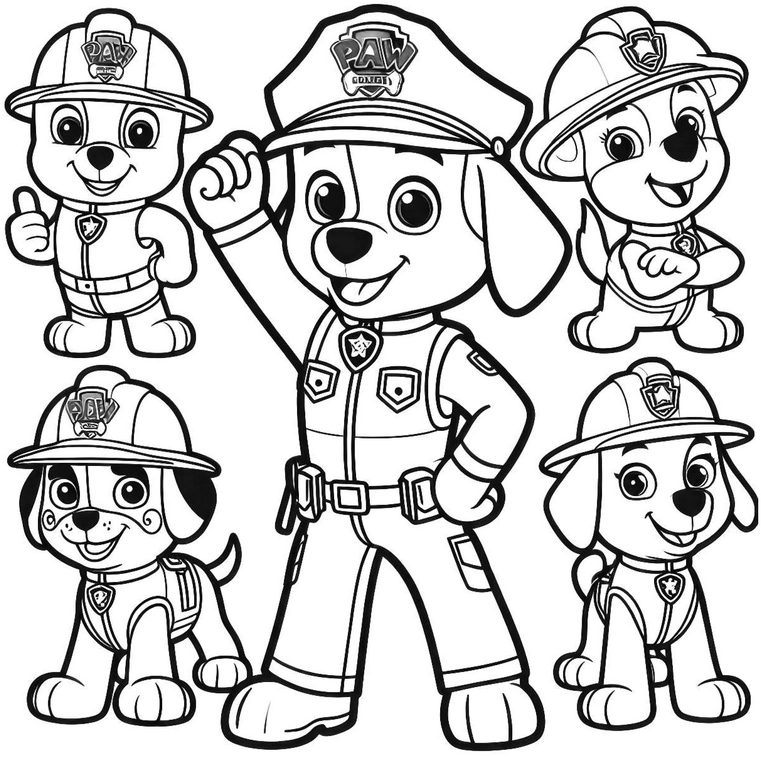 paw-patrol-malvorlage-polizeihunde