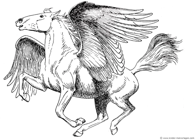pegasus-mit-fluegeln-ausmalvorlage