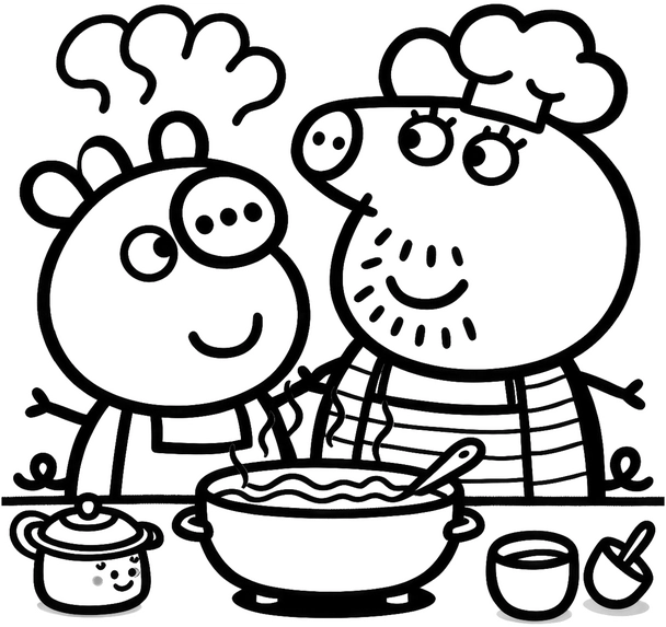 peppa-wutz-beim-kochen-ausmalvorlage