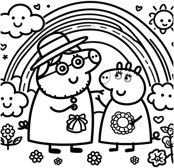 peppa-wutz-mit-regenbogen-und-blumen