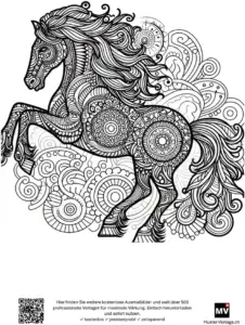 pferd-ausmalbild-kreative-vorlage
