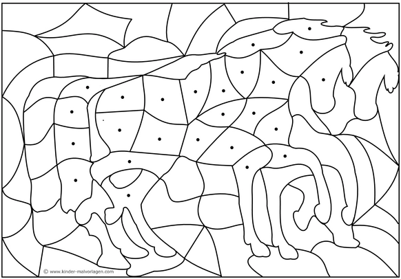 pferd-ausmalvorlage-geometrische-formen