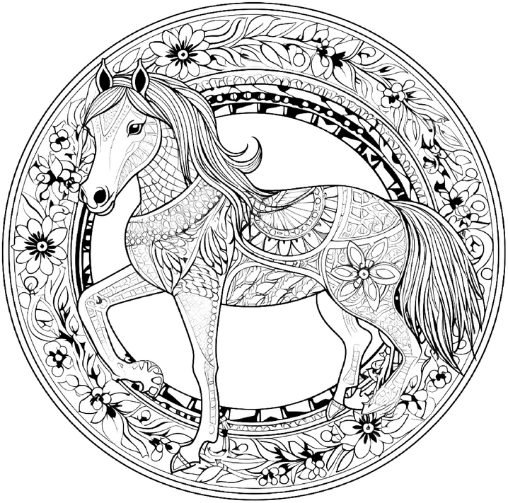pferd-im-mandala-stil-ausmalvorlage