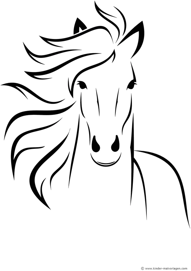 pferd-mit-maehne-ausmalen