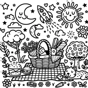 picknick-szenario-ausmalvorlage