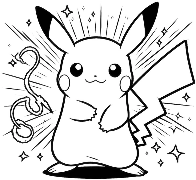 pikachu-ausmalvorlage-mit-blitzschwanz-und-funfacts