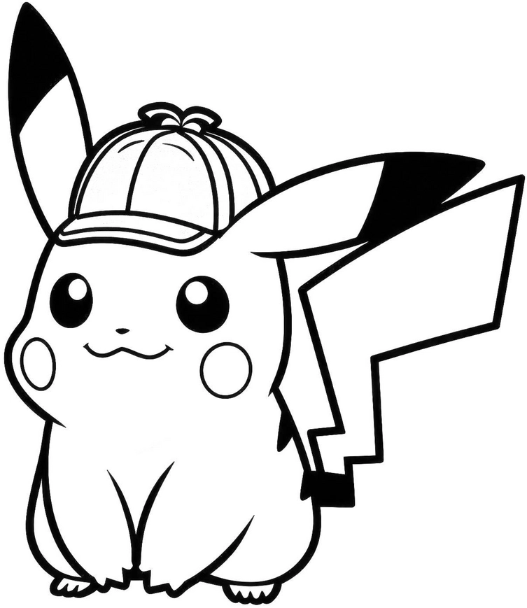 pikachu-im-detektivhut-ausmalvorlage