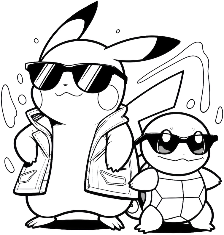 pikachu-schiggy-cool-ausmalvorlage