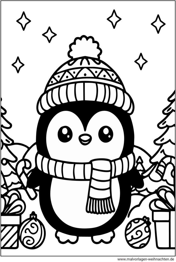 pinguin-weihnachten-festlich-ausmalbild