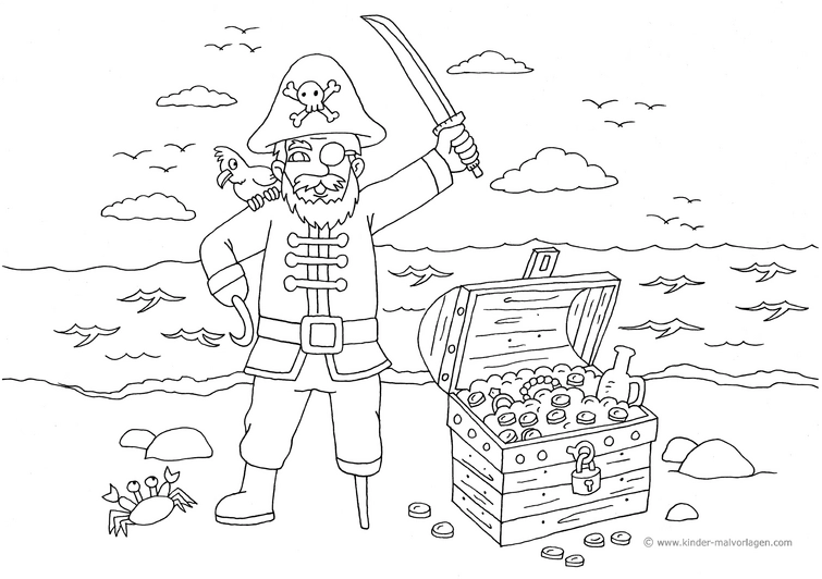 pirat-mit-schatztruhe-und-papagei