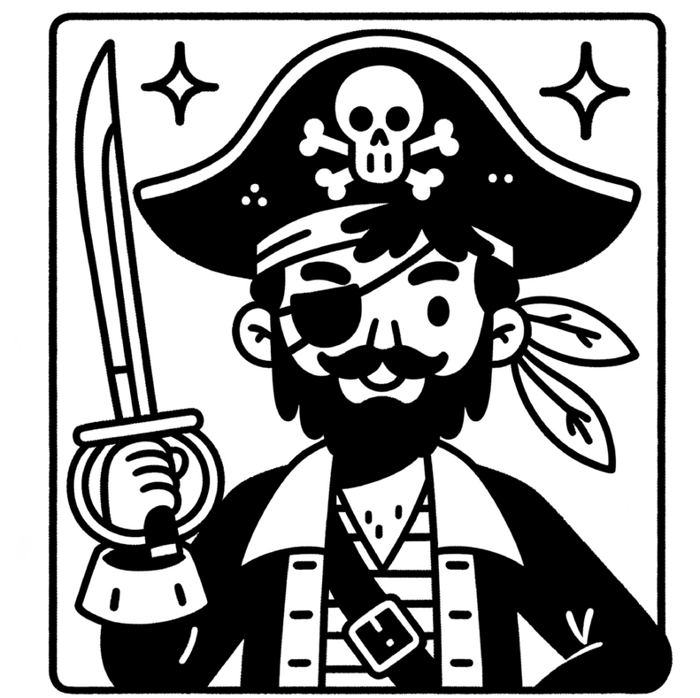 pirat-mit-schwert-und-hut-malvorlage