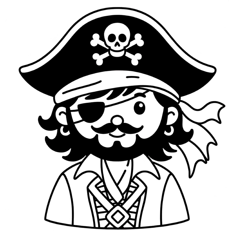 pirat-mit-totenkopf-ausmalvorlage