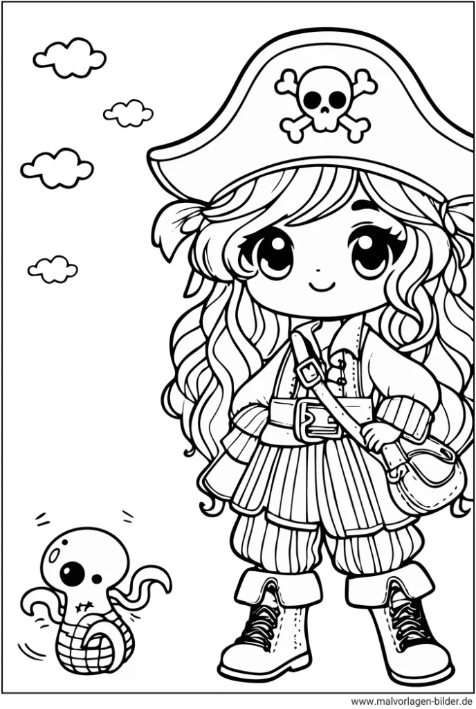 piratenmaedchen-unterwasser-abenteuer-malvorlage