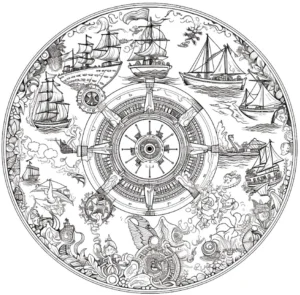 piratenschiff-mandala-ausmalvorlage