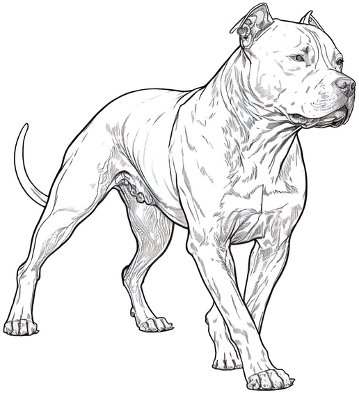 pitbull-ausmalvorlage-mit-hund-zeichnen