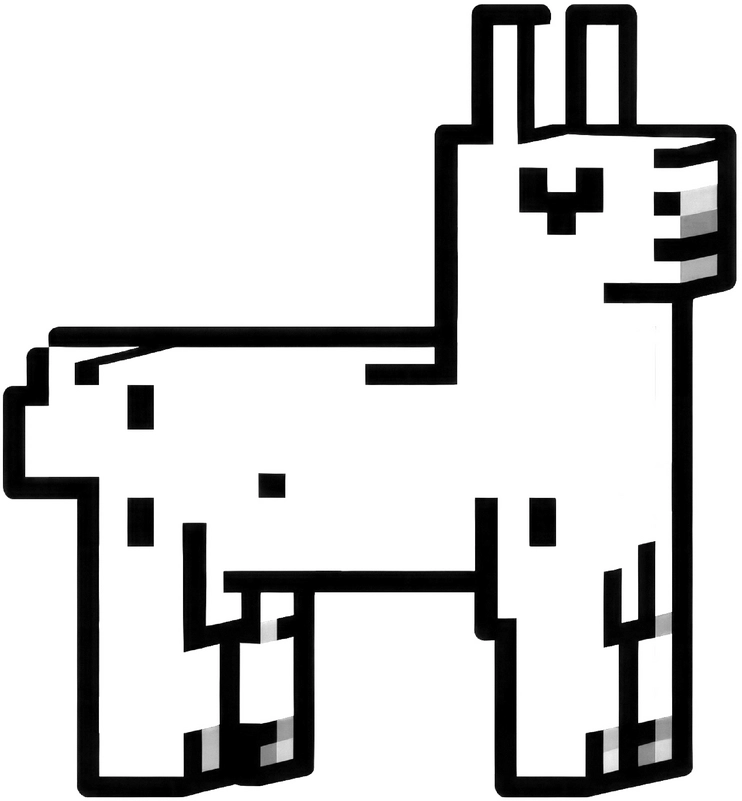pixelart-lama-ausmalvorlage