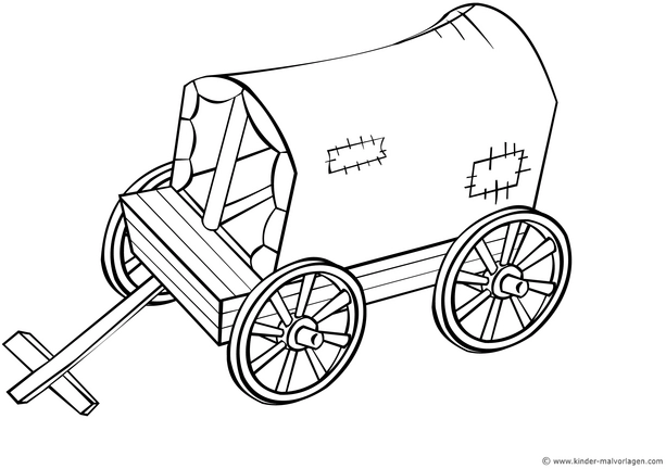 planwagen-ausmalvorlage-wilder-westen