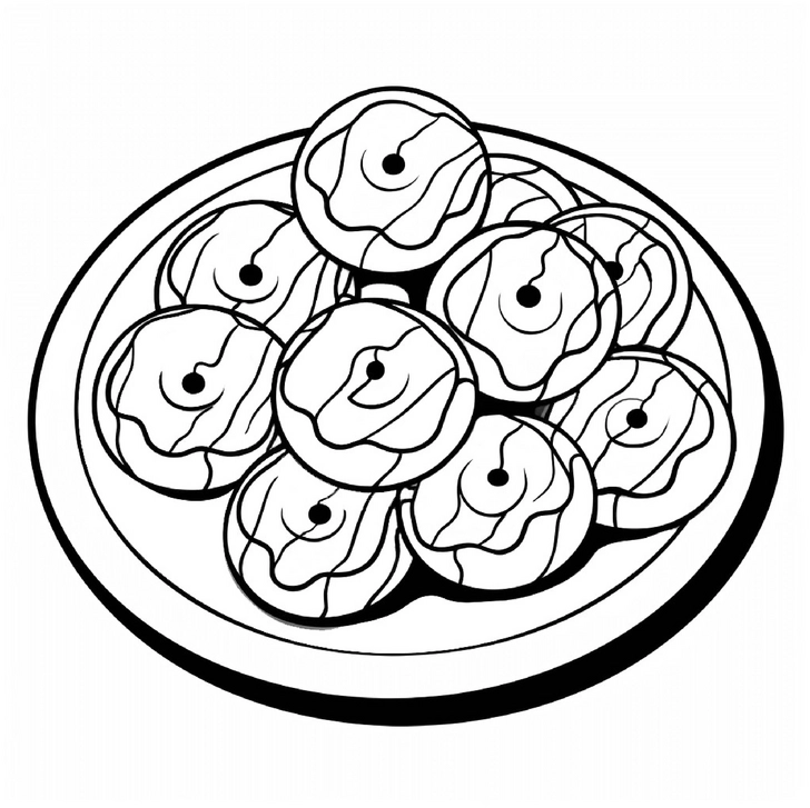 platt-mit-donuts-zum-ausmalen
