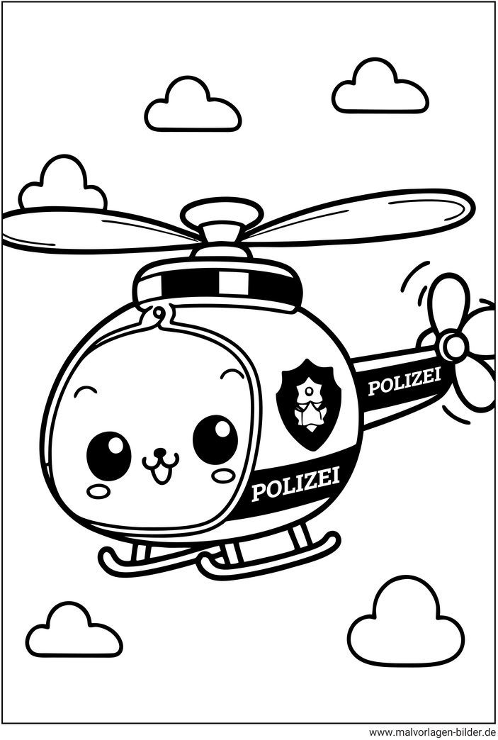polizeihubschrauber-ausmalvorlage