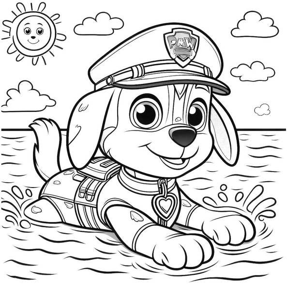 polizeihund-im-wasser-malen-vorlage