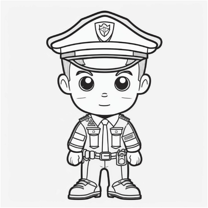 polizist-in-uniform-ausmalvorlage