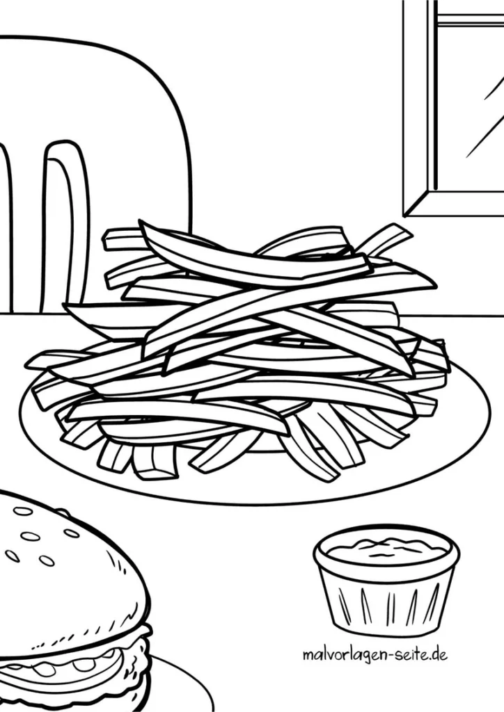 pommes-burger-malvorlage-ausmalen