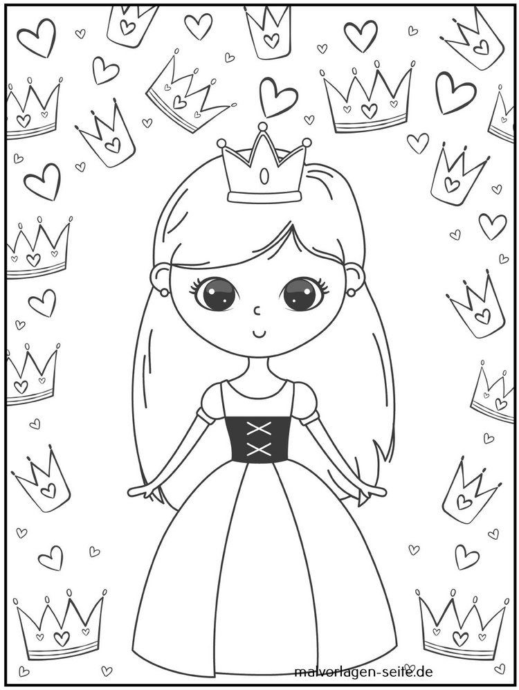 princessin-herzen-kronen-ausmalvorlage