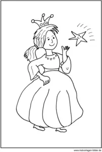 princessin-mit-sternenfee-ausmalvorlage
