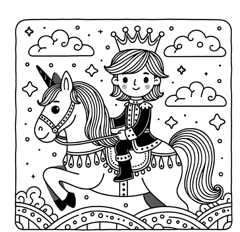 prinzessin-auf-einhorn-mit-wolken-und-sternen
