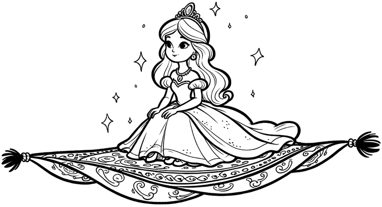 prinzessin-auf-fliegendem-teppich-mit-sternen