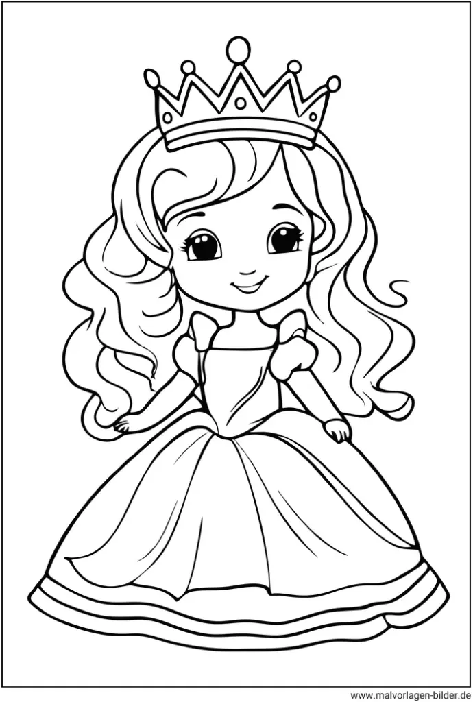 prinzessin-ausmalvorlage-fuer-kinder-und-jugendliche