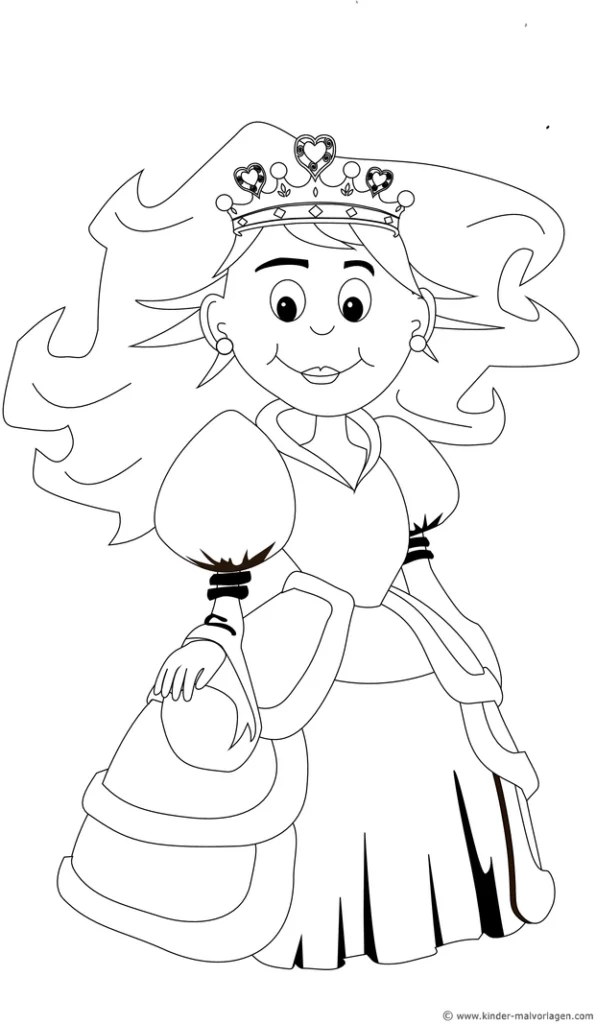 prinzessin-ausmalvorlage-kreative-kunstwerke