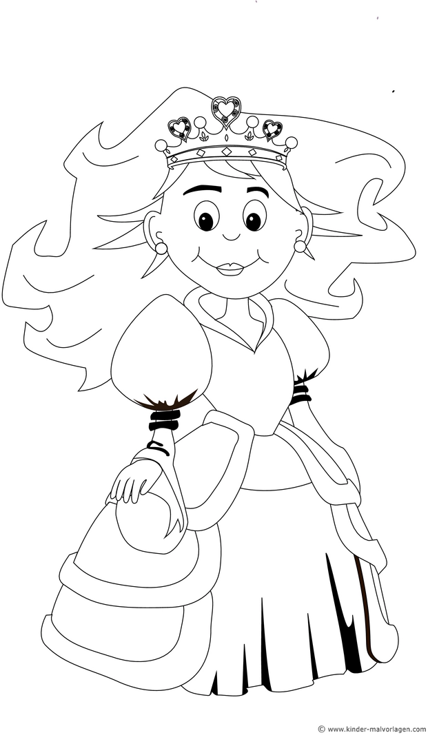 prinzessin-ausmalvorlage-kreative-kunstwerke
