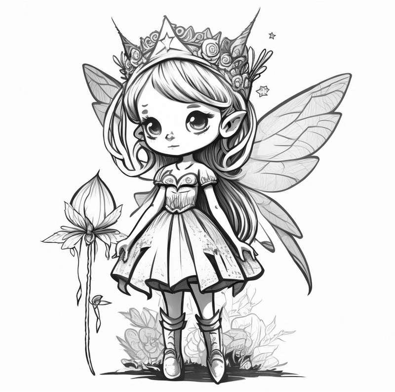 prinzessin-fee-mit-blumen-und-fluegel