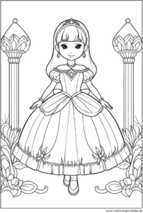 prinzessin-malen-ausmalvorlage-kreativ-gestalten