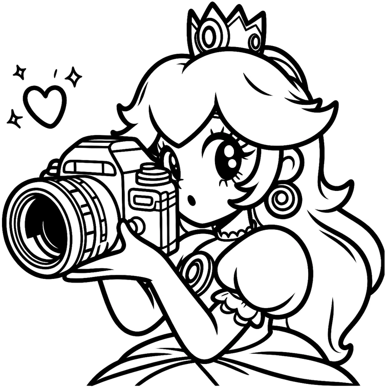 prinzessin-mit-kamera-und-herzsymbol