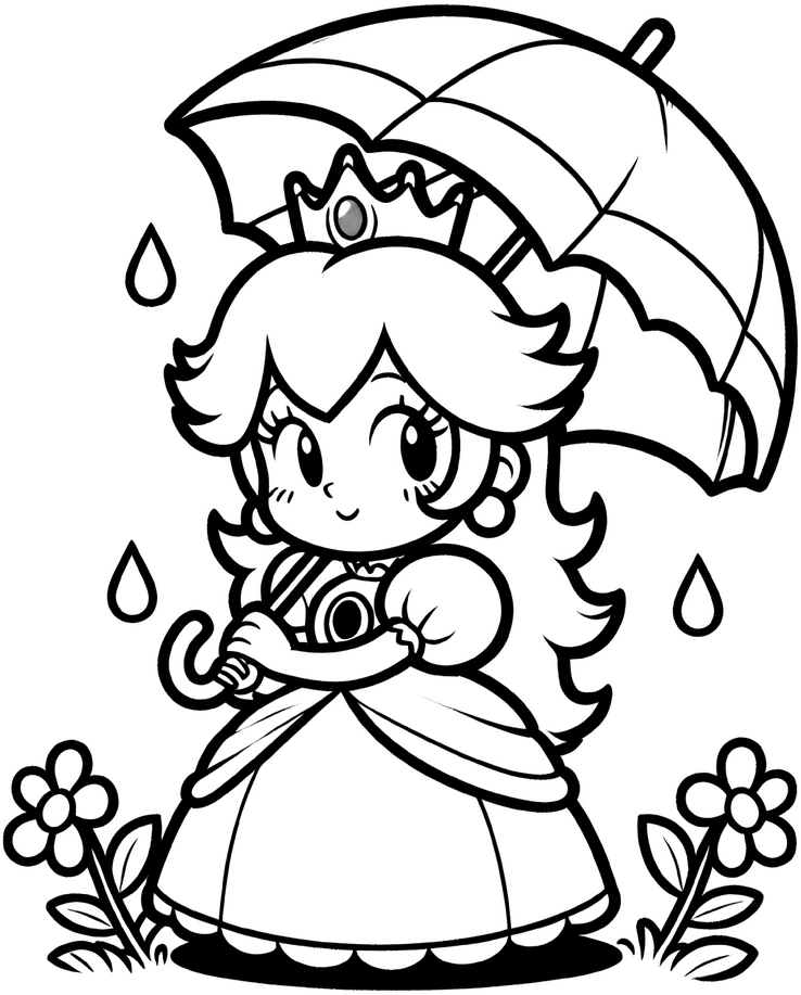 prinzessin-mit-regenschirm-und-blumen