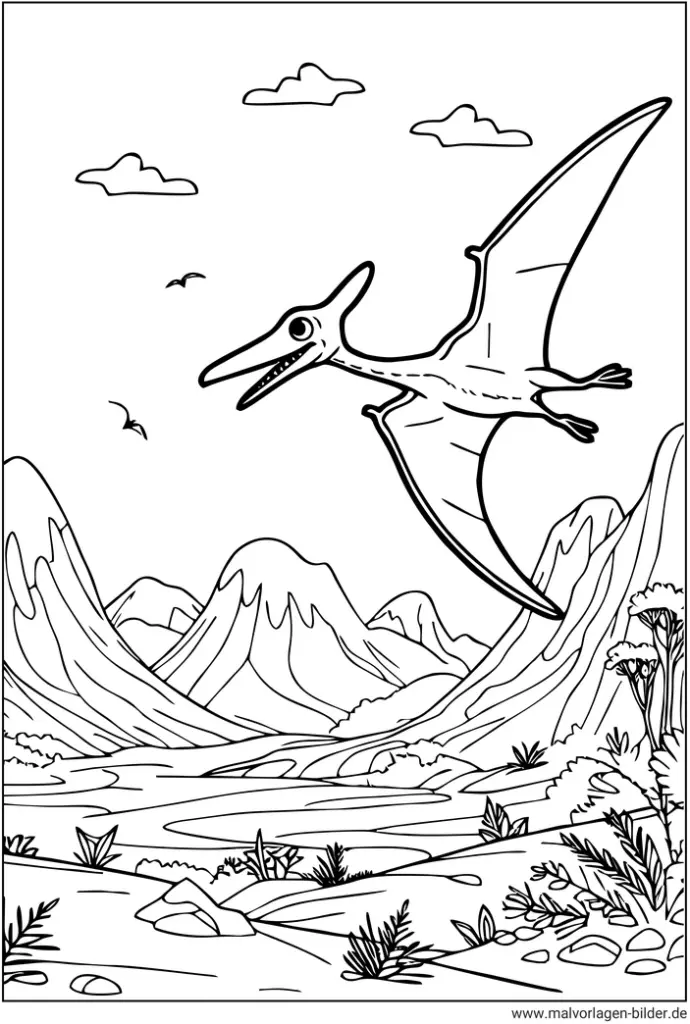 pterodaktylus-in-der-urzeit-ausmalbild