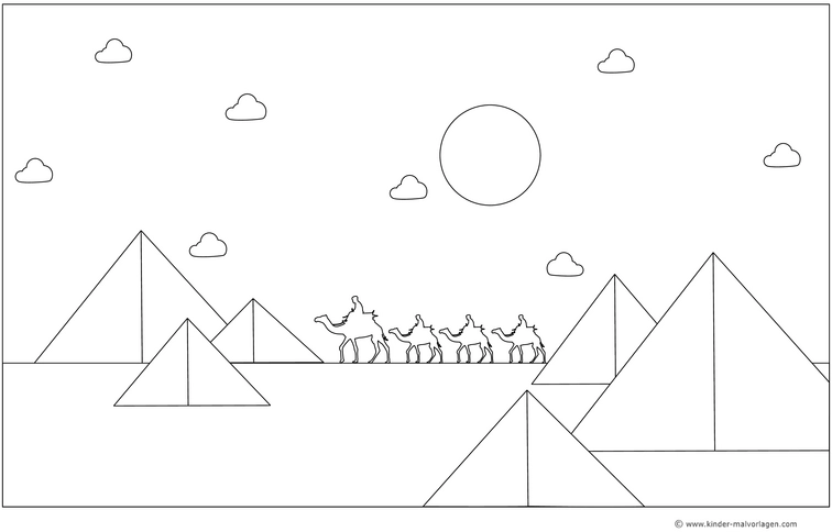 pyramidenlandschaft-mit-kamelen-und-wolken