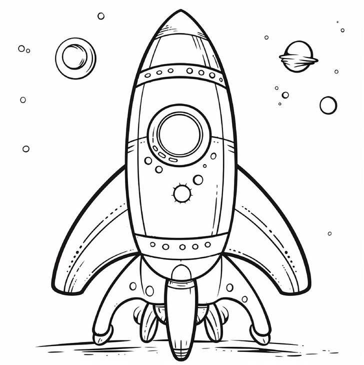 rakete-im-weltall-malen