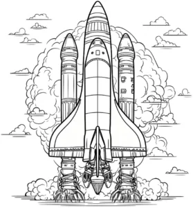 rakete-im-weltall-mit-wolken-und-rauch