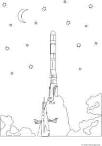 rakete-im-weltraum-mit-sternen-und-mond