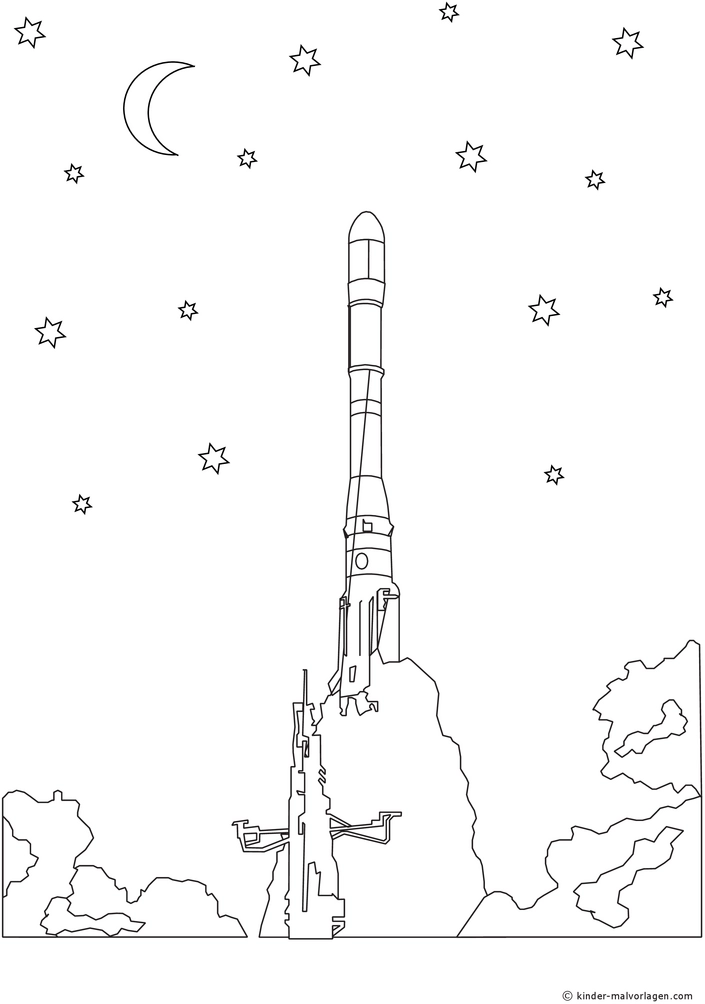 rakete-im-weltraum-mit-sternen-und-mond