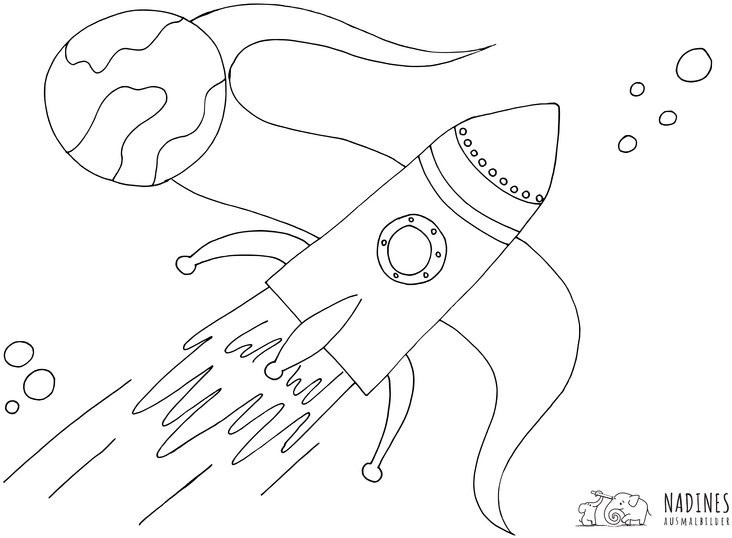 rakete-und-planet-im-weltall