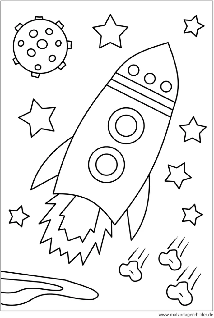rakete-und-sterne-malvorlage