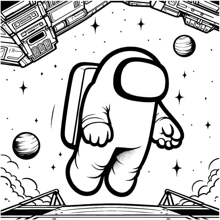 raumfahrer-im-weltall-ausmalbild