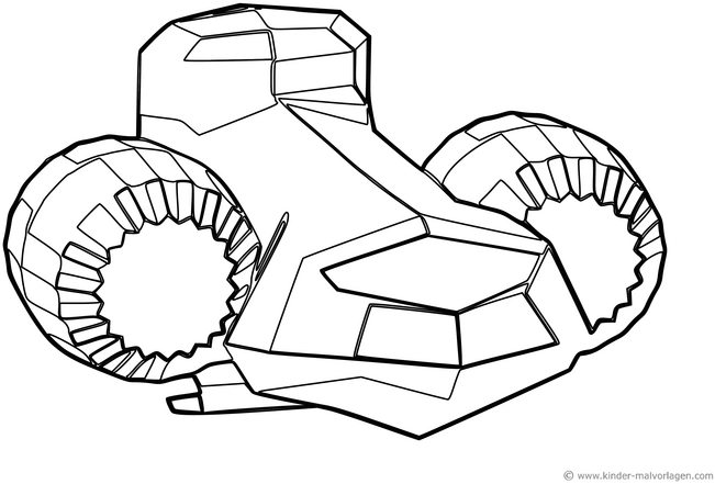 raumschiff-mit-geometrischen-formen-ausmalvorlage